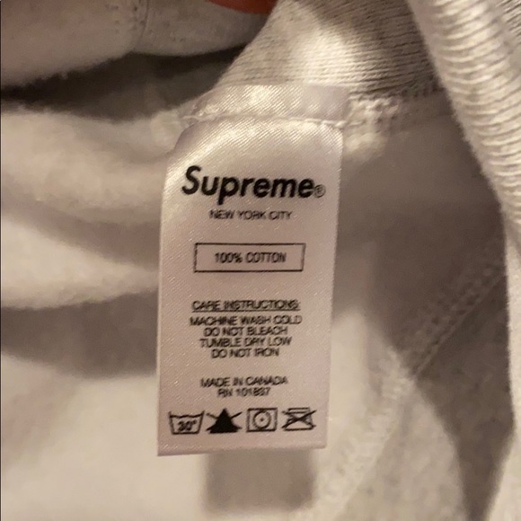 DS Supreme F/W 18 Ash Grey Box Logo Crewneck - Picture 3 of 5